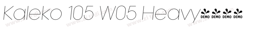 Kaleko 105 W05 Heavy字体转换